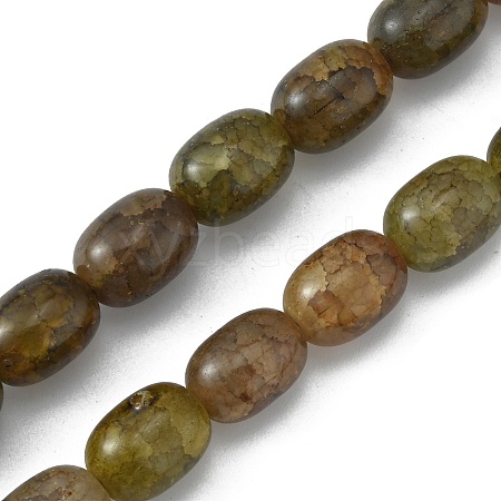 Imitation Cracked Jade Glass Beads GLAA-WH0032-05E-1