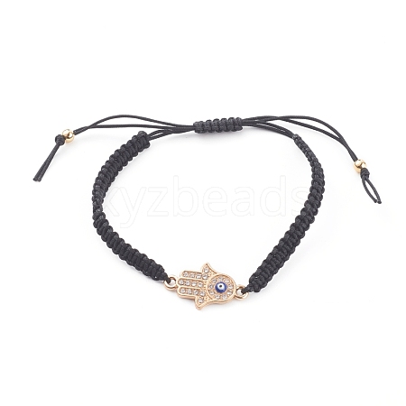 Adjustable Nylon Thread Braided Bead Bracelets BJEW-JB06076-01-1