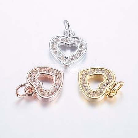 Long-Lasting Plated Brass Micro Pave Cubic Zirconia Charms ZIRC-F069-50-1