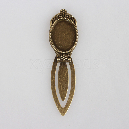 Antique Bronze Iron Bookmark Cabochon Settings X-PALLOY-N0084-01AB-NF-1