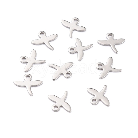 Non-Tarnish 304 Stainless Steel Charms STAS-F266-12P-1