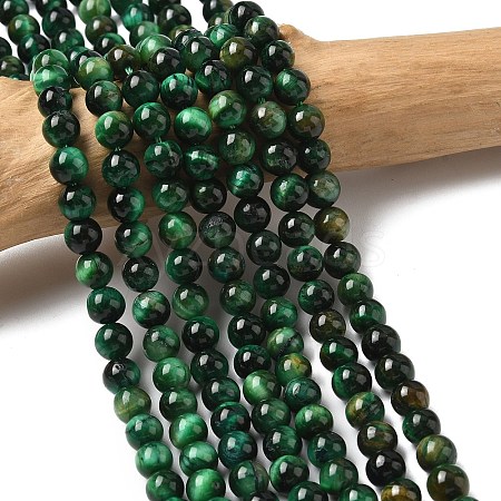 Dyed Natural Tiger Eye Beads Strands X-G-G102-A01-02-1