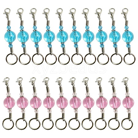 Gorgecraft 20Pcs 2 Colors DIY Keychain Making Kits HJEW-GF0001-20-1