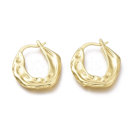Brass Hoop Earrings EJEW-H104-17G-1
