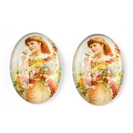 Glass Cabochons GGLA-T004-01-R-1