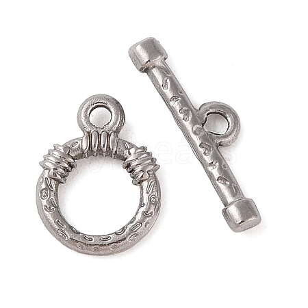 Non-Tarnish 304 Stainless Steel Toggle Clasps STAS-Q324-19P-1