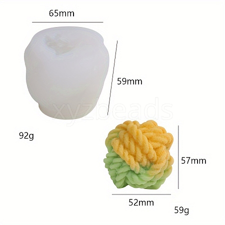 DIY Yarn Shape Food Grade Candle Silicone Molds PW-WGE4F13-01-1