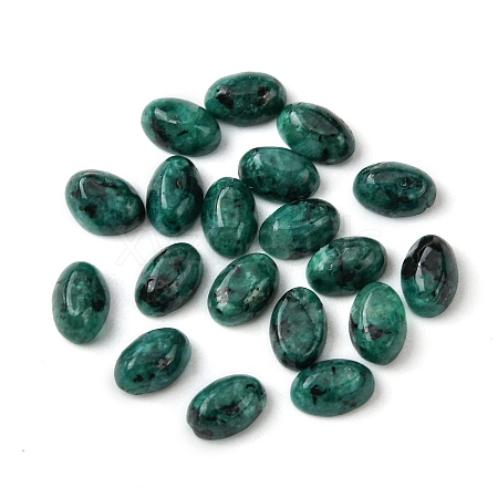 Synthetic Green Spot Jasper Cabochons G-A094-01A-34-1