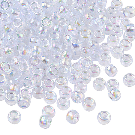 500Pcs UV Plating Acrylic Beads OACR-SP0001-85B-1
