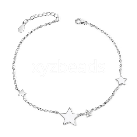 SHEGRACE 925 Sterling Silver Anklet JA56B-1