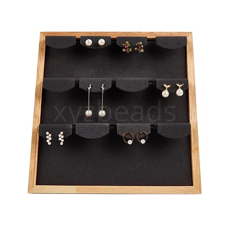 Solid Wood Earrings Display Rack RDIS-WH0001-07-1