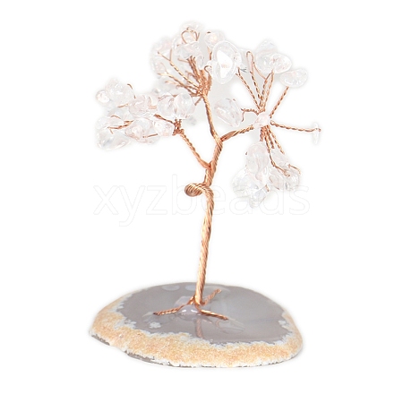 Natural Quartz Crystal Chips Tree of Life Decorations PW-WGCF77D-05-1