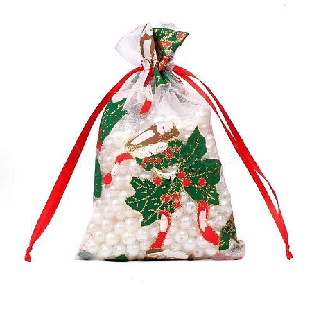 Organza Printed Gift Bags with Drawstring PW-WG00D7C-07-1