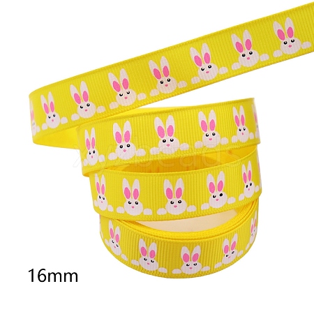 Easter Theme Polyester Grosgrain Ribbons EAER-PW0001-209C-1