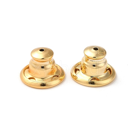Rack Plating Brass Ear Nuts KK-G480-06G-1