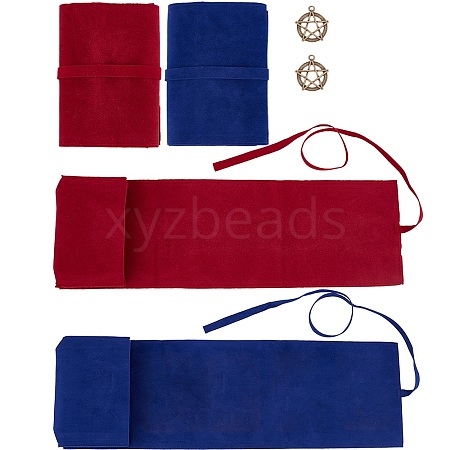 2Pcs Rectangle Velvet Tarot Cards Storage Bags TP-CN0001-16B-1