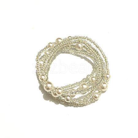 Glass Seed Beaded Waist Beads WG0248E-26-1