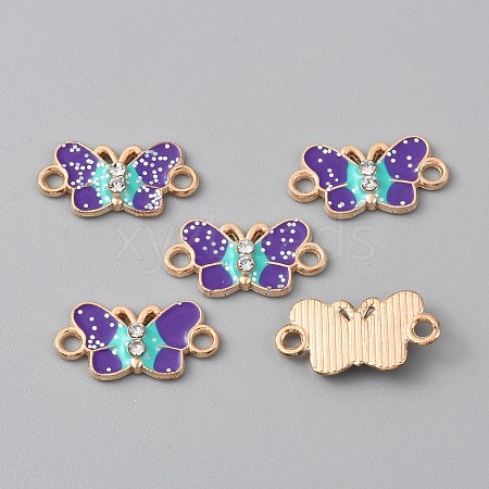 Alloy Indigo Enamel Connector Charms ENAM-CJC0019-01B-1