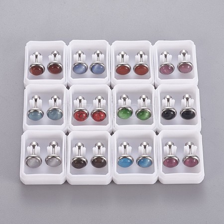 304 Stainless Steel Earlobe Plugs EJEW-F227-20P-A-1