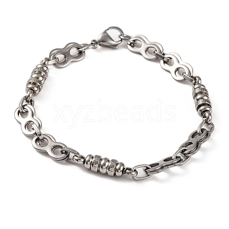 Tarnish Resistant Vacuum Plating 304 Stainless Steel 8 Link Chain Bracelets BJEW-B078-70P-1