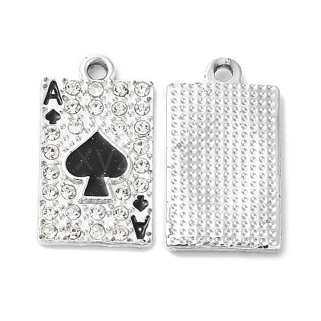 Rack Plating Alloy Crystal Rhinestone Pendants RB-L036-VF917-1-1