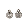 Rack Plating Brass Micro Pave Cubic Zirconia Charms KK-F883-07P-01-1