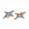 Alloy Rhinestone Pendants PALLOY-P287-08LG-03-3