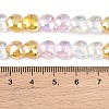 Electroplate Transparent Glass Beads Strands GL-CBADAFE-01A-5