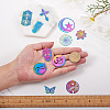 24Pcs 12 Styles PVD Vacuum Plating 201 Stainless Steel Pendants STAS-CW0001-03-6