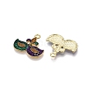 Carnival/Mardi Gras Theme Alloy Enamel & Glitter Powder Pendants ENAM-T020-53A-RS-2