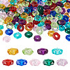 180Pcs 9 Colors Transparent Resin European Beads RPDL-MP0001-02-1
