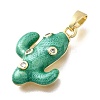 Brass Micro Pave Cubic Zirconia Pendants KK-P336-39G-02-2