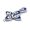 Handmade Evil Eye Lampwork Pendants LAMP-C009-04-3