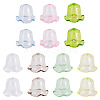 28Pcs 7 Colors Acrylic Bead Caps for Wind Chimes Making TACR-TA0001-70-3