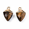 Natural Tiger Eye Pendants G-N326-134-01-1