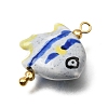 Ocean Themed Hand Painted Ceramic Porcelain Pendants PR-CBA0027-05G-01-2