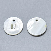 Natural White Shell Mother of Pearl Shell Charms X-SSHEL-N036-053U-1