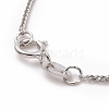 Anti-Tarnish Rhodium Plated 925 Sterling Silver Wheat Chains Necklace for Women STER-I021-07P-4