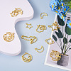 36Pcs 9 Styles Alloy Open Back Bezel Pendants FIND-CW0001-22-5