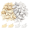 DICOSMETIC 80Pcs 2 Colors 304 Stainless Steel Pendants STAS-DC0011-90-1