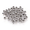 Tarnish Resistant 304 Stainless Steel Hollow Round Seamed Beads STAS-R032-8mm-1