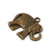 Elephant Tibetan Style Alloy Pendants TIBEP-R344-52AB-FF-2