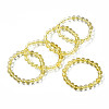 Synthetic Citrine Beaded Stretch Bracelets X-BJEW-Q692-48B-1