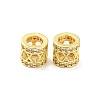 Brass Micro Pave Cubic Zirconia European Beads KK-H452-11G-1