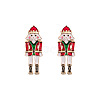 Cartoon Soldier Shape Alloy Enamel Stud Earrings FS-WGA682D-07-1