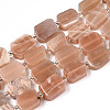 Natural Sunstone Beads Strands G-T138-25-1