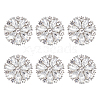 6Pcs 1-Hole Zinc Alloy Shank Buttons BUTT-PH0001-52G-03-1