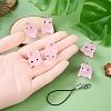 DIY Translucent Resin Pig Mobile Phone Strap Making Kits DIY-YW0011-16E-5
