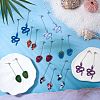 DIY Snake & Leaf Drop Earring Making Kit DIY-SZ0007-59-7