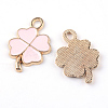 Light Gold Alloy Enamel Pendants ENAM-Q032-07A-2